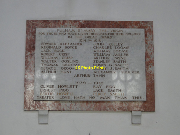 Photo 6"x4" The War Memorial at Pulham St. Mary Pulham St Mary c2015