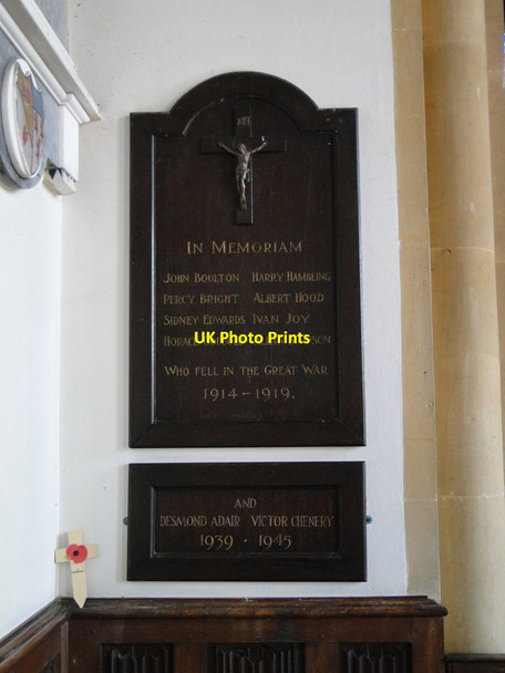 Photo 6"x4" War Memorial in Flixton church Flixton\/TM3186 c2015