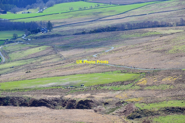 Photo 6"x4" Moorland road from Ettrick to Yarrow Wester Kershope c2015