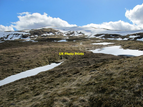Photo 6"x4" Snow on the Northern Summit Slopes of Meall Glas Allt Coire Cheathaich\/NN4333 c2015