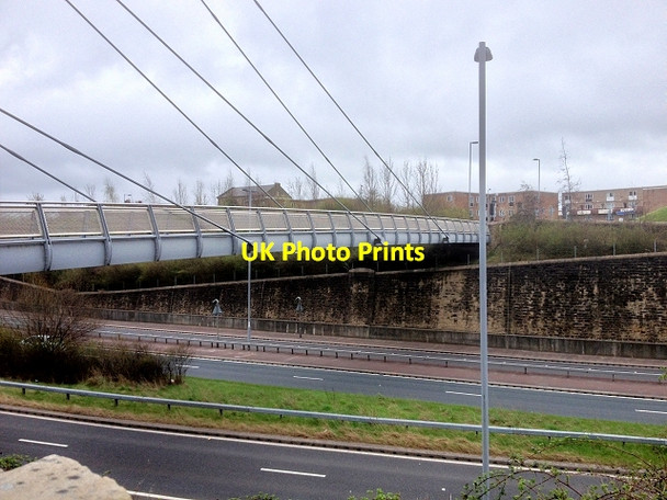 Photo 6"x4" Footbridge over Aire Valley Road (A650) Bingley\/SE1139 c2015