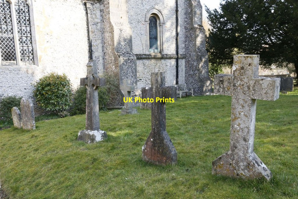 Photo 6"x4" Crosses by the Path Abbots Worthy c2015