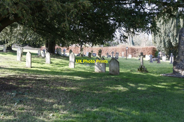 Photo 6"x4" Churchyard through the Trees Abbots Worthy c2015