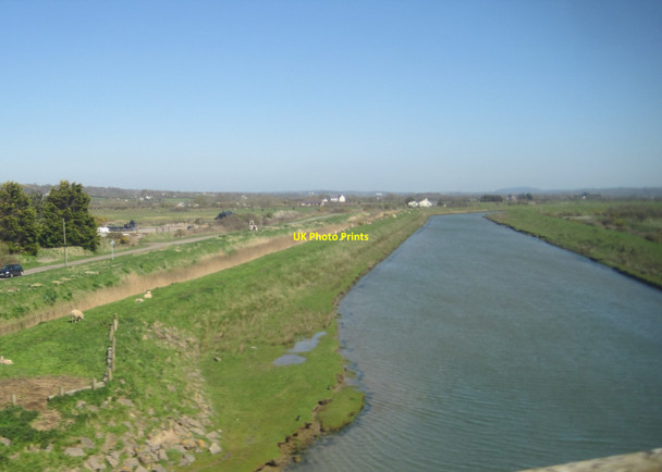 Photo 6"x4" From a Chester-Holyhead train - Crossing the river Cefni at Malltraeth Malltraeth c2015