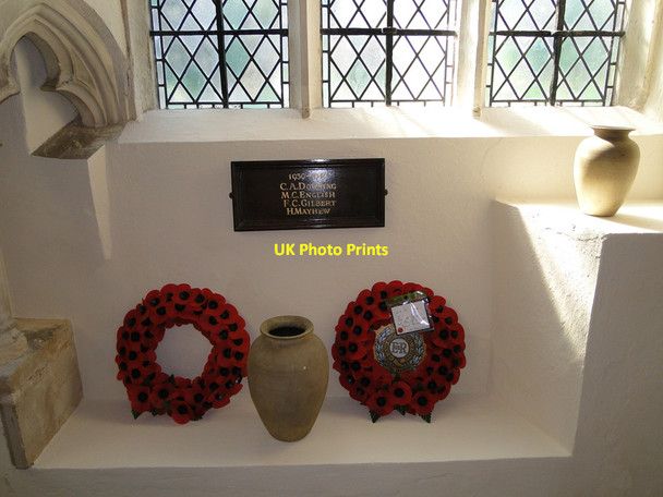 Photo 6"x4" WW2 Memorial in Ufford church Ufford\/TM2952 c2015