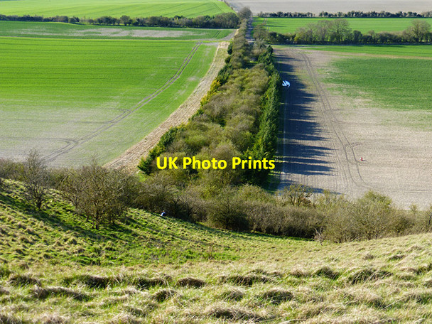 Photo 6"x4" Farmland beneath downs, Shalbourne Rivar c2015