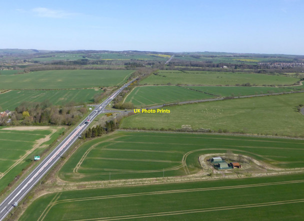 Photo 6"x4" Road junction on A1 West Thirston\/NZ1899 c2015