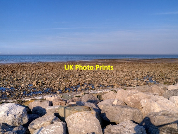 Photo 6"x4" Sea Defences and Rocky Beach, Rh\u00c3\u00b4s Point Rh\u00f4s-on-Sea c2015