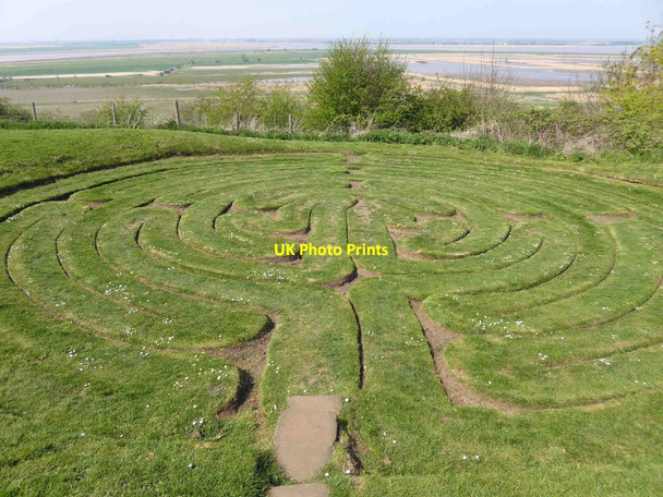Photo 6"x4" The turf maze at Alkborough 'Julian's Bower' Alkborough c2015