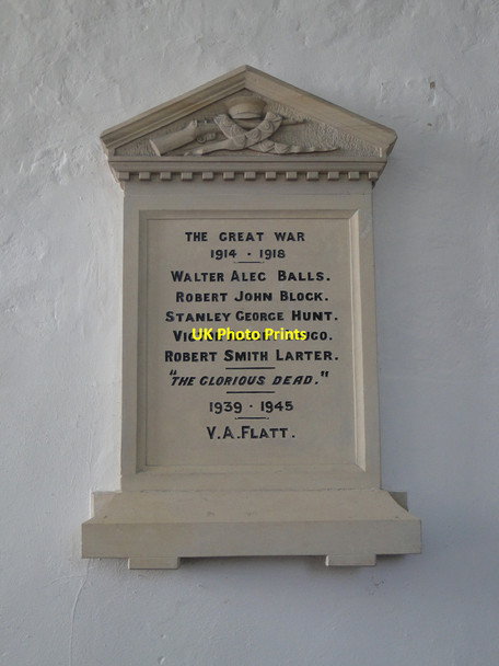 Photo 6"x4" The War Memorial at Blyford church Blyford c2015