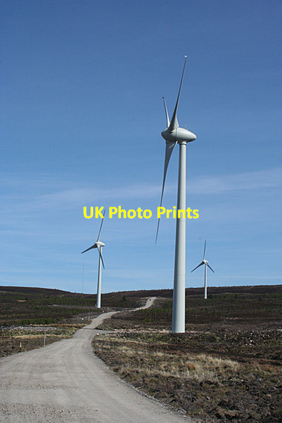 Photo 6"x4" Wind Turbines Reenlarig Burn c2015