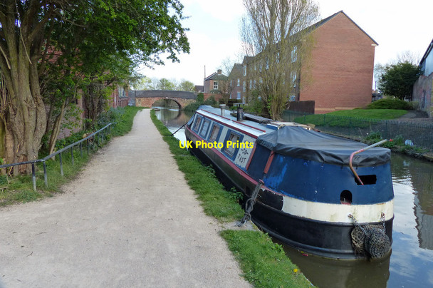 Photo 6"x4" Narrowboat along the Grand Union Canal Royal Leamington Spa c2015