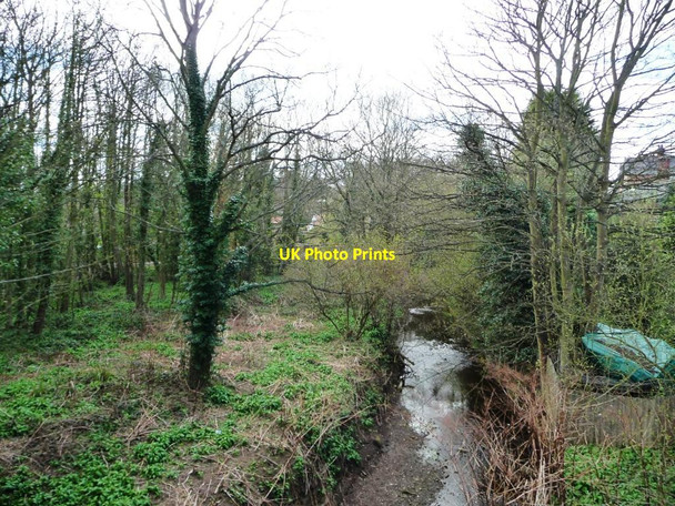 Photo 6"x4" Iburndale Beck, upstream of the railway bridge, Sleights Briggswath c2015