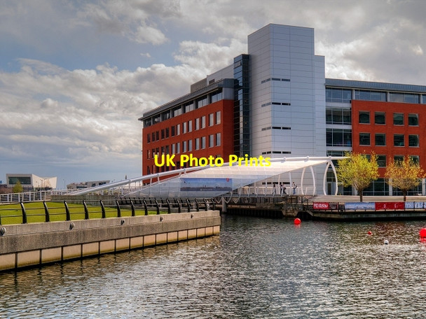 Photo 6"x4" Princes Dock, Pedestrian Footbridge Seacombe c2015