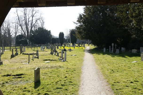 Photo 6"x4" Path Through the Churchyard Avington\/SU5332 c2015