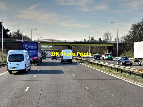 Photo 6"x4" Southbound M6, Runshaw Lane Bridge at Euxton Runshaw Moor c2015