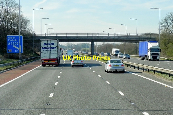 Photo 6"x4" Southbound M6, Footbridge at Chisnall Wood Standish\/SD5610 c2015