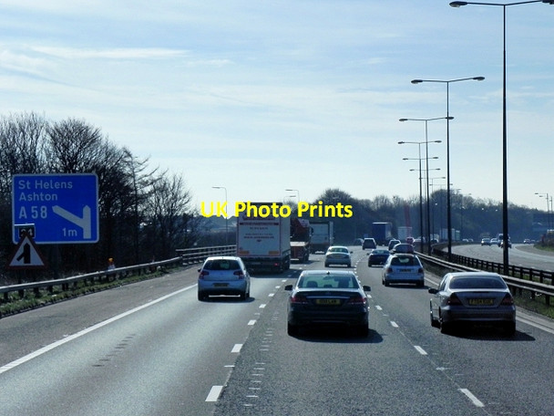 Photo 6"x4" Southbound M6 near Bryn Ashton-in-Makerfield c2015