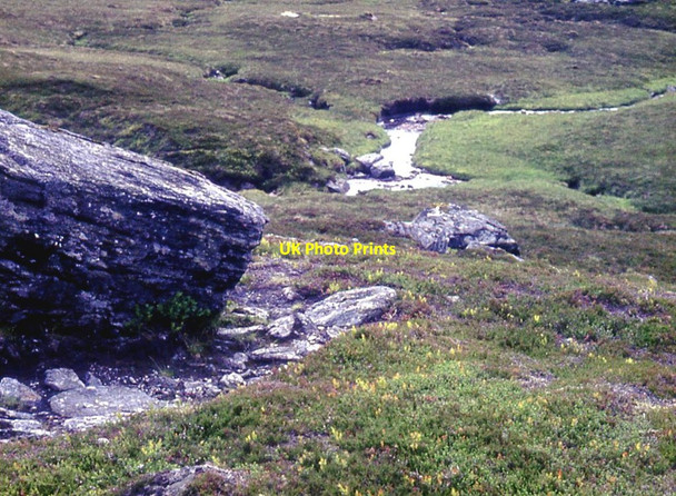 Photo 6"x4" A burn in Lairig a' Churain Beinn Cheathaich c1969