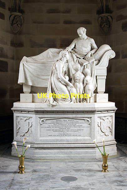 Photo 6"x4" Holy Cross Church, Ilam - monument to David Pike Watts Ilam c2015