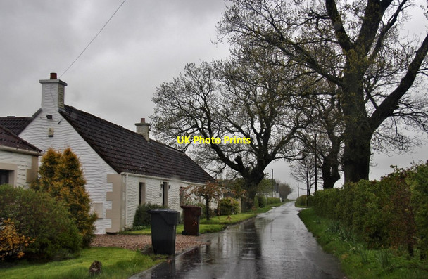 Photo 6"x4" Rossburn Lane on a wet 'bin' day Blair Drummond c2015