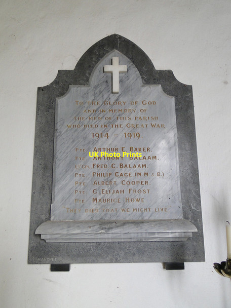 Photo 6"x4" Sapiston WW1 War Memorial Honington\/TL9174 c2015