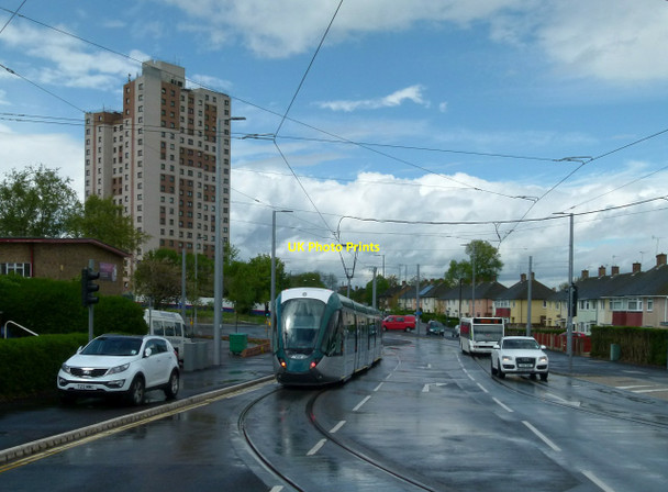 Photo 6"x4" Test Tram on Farnborough Road Clifton\/SK5434 c2015