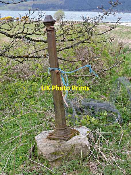 Photo 6"x4" Old gatepost Ardpeaton c2015