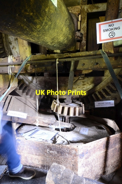 Photo 6"x4" Bourn Postmill - Stone floor Caxton c2015