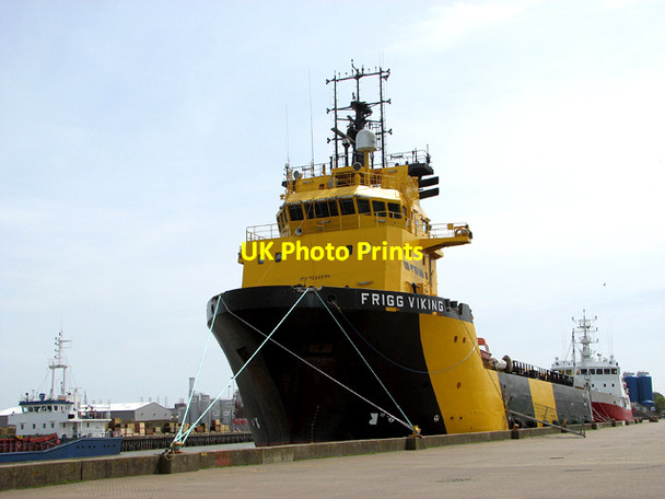 Photo 6"x4" Frigg Viking, moored at Bollard Quay Great Yarmouth c2015