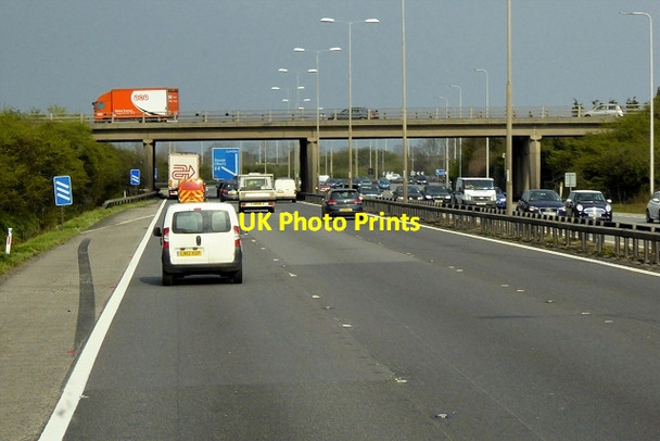 Photo 6"x4" Bridge over the M4 near Dorney Lake End c2015