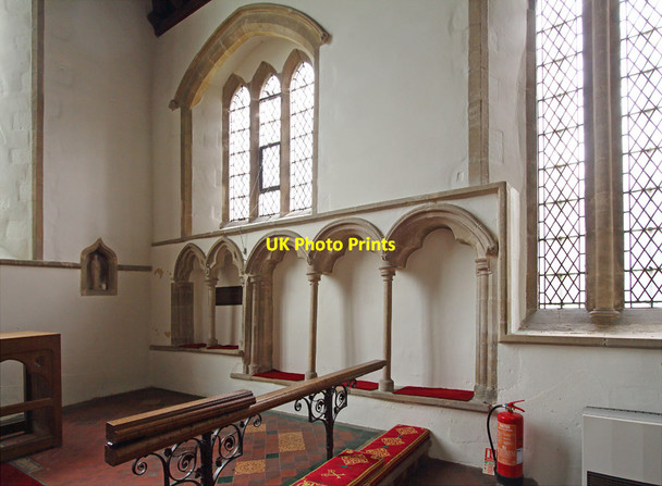 Photo 6"x4" St Peter, Empingham - Piscina & sedilia Empingham c2015