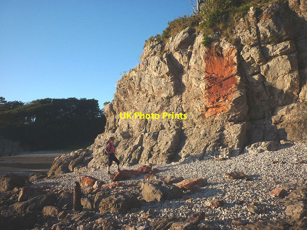 Photo 6"x4" Recent rockfall, Silverdale shore Elmslack c2014