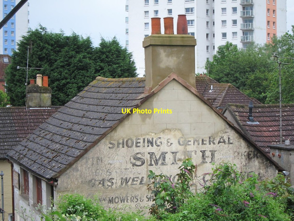 Photo 6"x4" Ghost Sign near Battle Road Hastings\/TQ8110 c2014