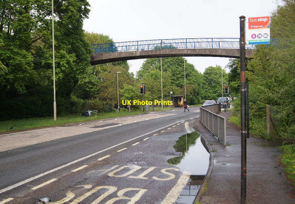 Photo 6"x4" Footbridge over Worting Road (B3400) Basingstoke c2014