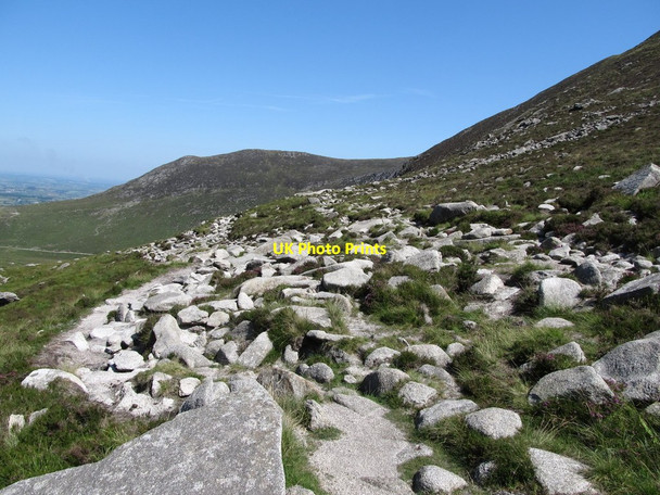 Photo 6"x4" Rugged path on the slopes of the Pollaphuca valley Kilcoo c2014