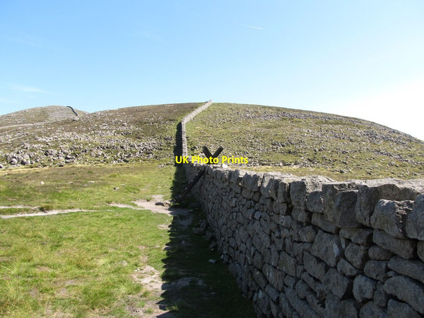 Photo 6"x4" Footpath stile spanning the Mourne Wall at the col between Meelbeg and Meelmore Kilcoo c2014