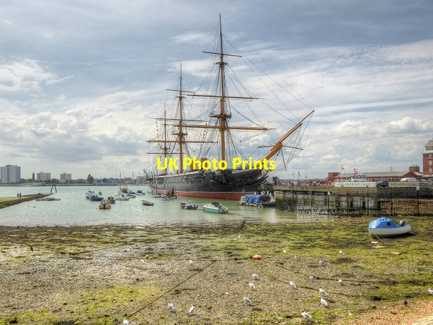 Photo 6"x4" Portsmouth, The Common Hard and HMS Warrior Portsmouth\/SU6501 c2014