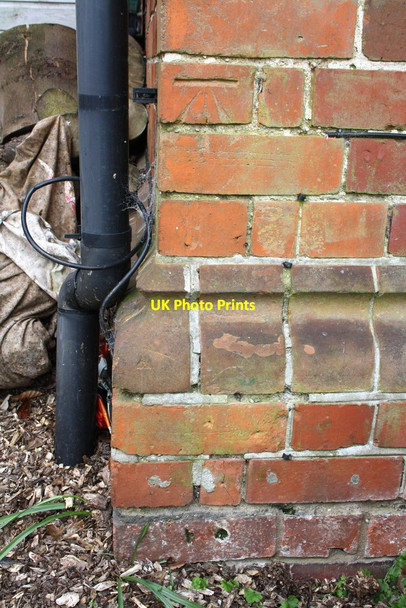 Photo 6"x4" Benchmark on #90 Elm Road Whitley Wood\/SU7269 c2014