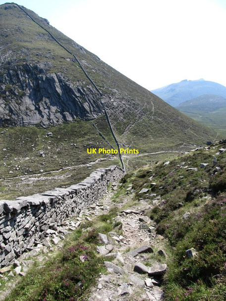 Photo 6"x4" The Mourne Wall crossing the Pollaphuca saddle Kilcoo c2014