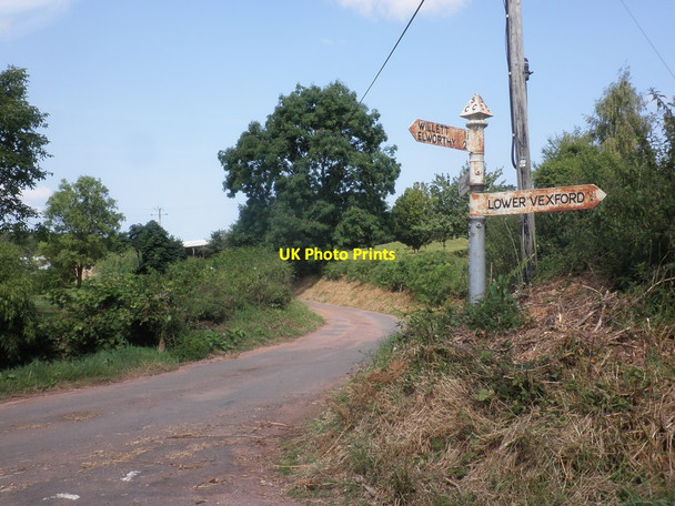 Photo 6"x4" Junction on Sheepstealing Lane Higher Vexford c2014