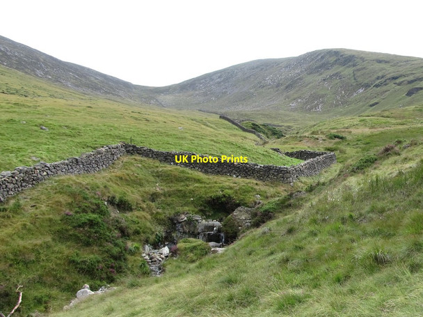 Photo 6"x4" The wall running down Happy Valley Kilcoo c2014