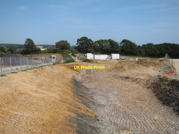 Photo 6"x4" Line of track to Acton's Farm Bexhill c2014