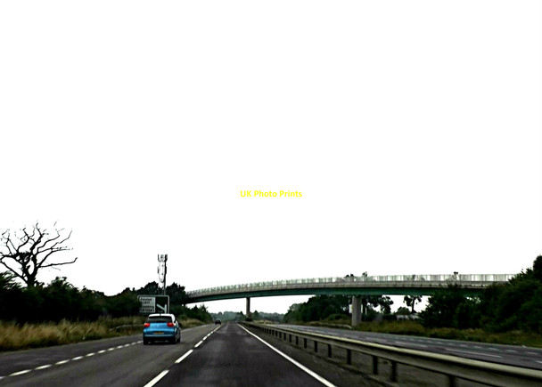 Photo 6"x4" A120 and Flitch Way bridleway bridge Blake End c2014