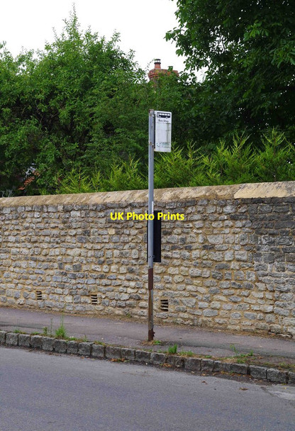 Photo 6"x4" Bus stop in Church Street, Marsh Gibbon, Bucks Marsh Gibbon c2014