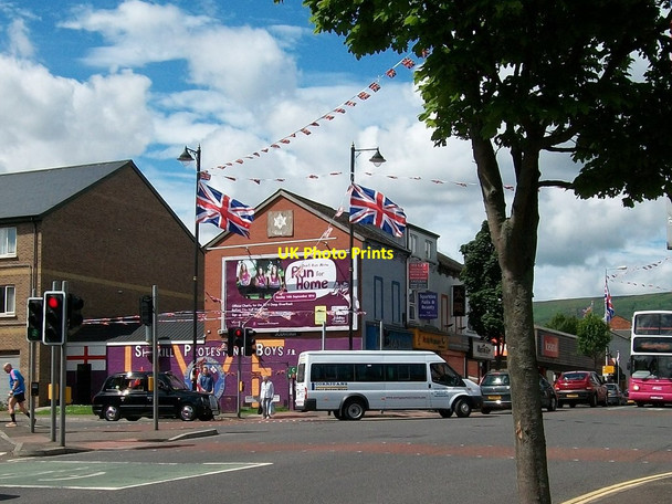 Photo 6"x4" The junction of Northumberland Street and Shankill Road Belfast c2014