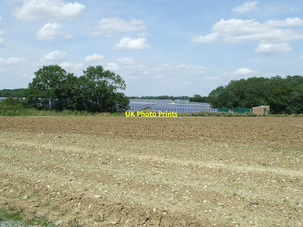 Photo 6"x4" Solar Farm Through The Trees Chediston Green c2014
