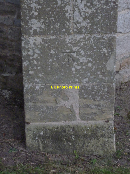 Photo 6"x4" Bench mark, Church of Our Lady of Egmanton, Egmanton Egmanton c2014
