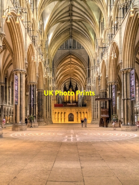 Photo 6"x4" The Nave, Lincoln Cathedral Lincoln c2014