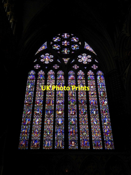 Photo 6"x4" The Great East Window, Lincoln Cathedral Lincoln c2014